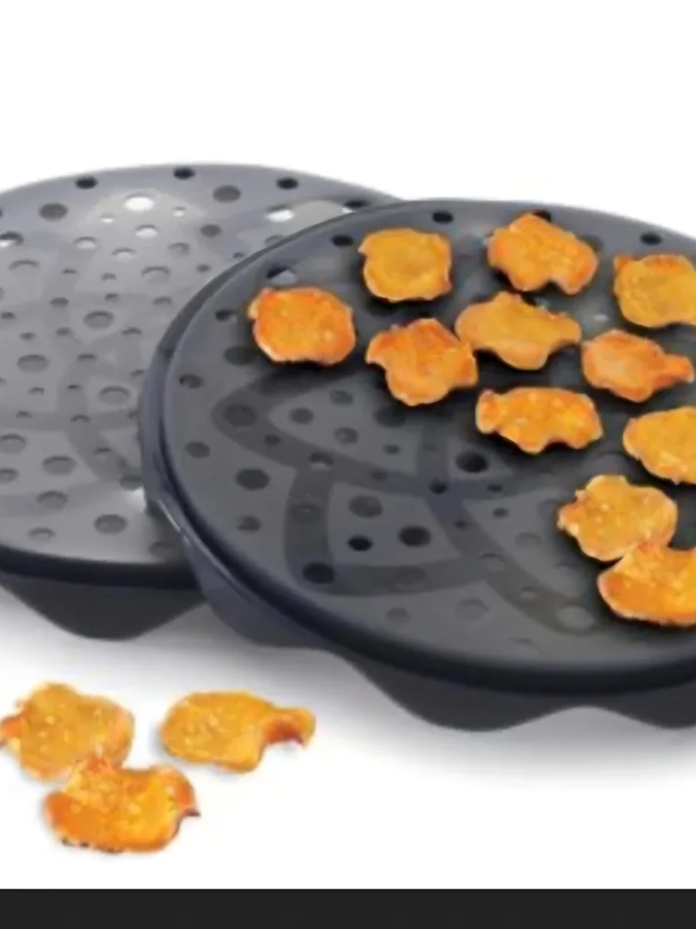 The Pampered Chef Gray Microwave Chip Maker (Set of 2)